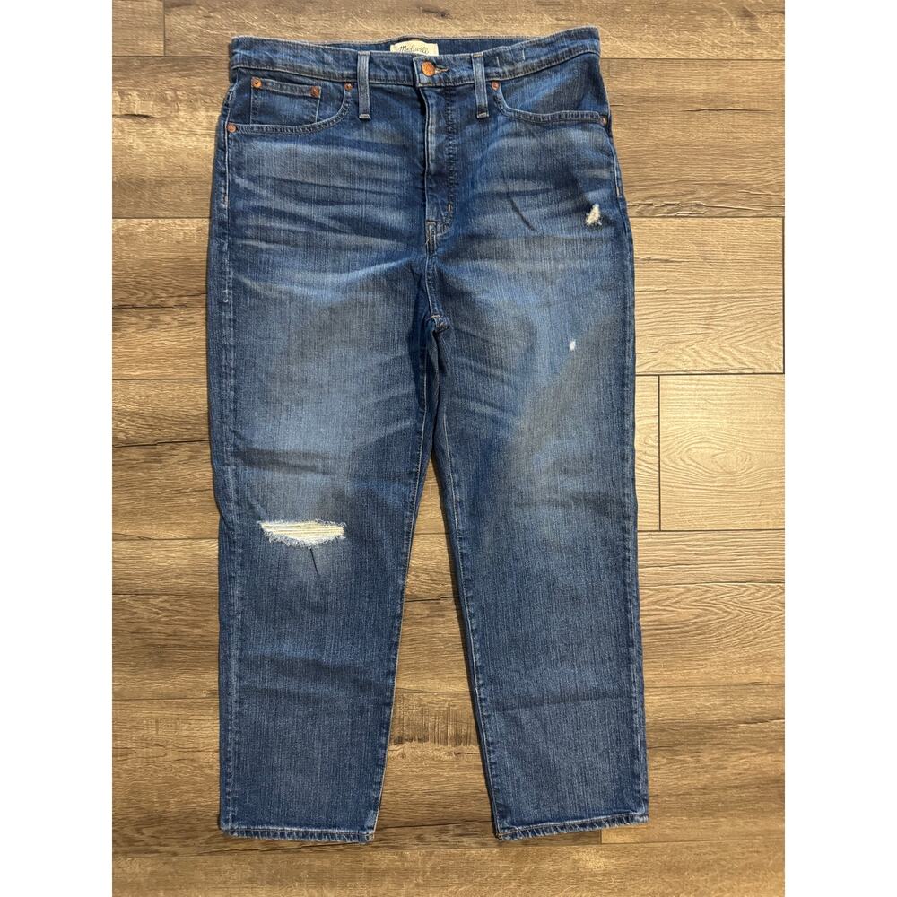 Madewell Women's Straight Leg Jeans - Distressed Blue